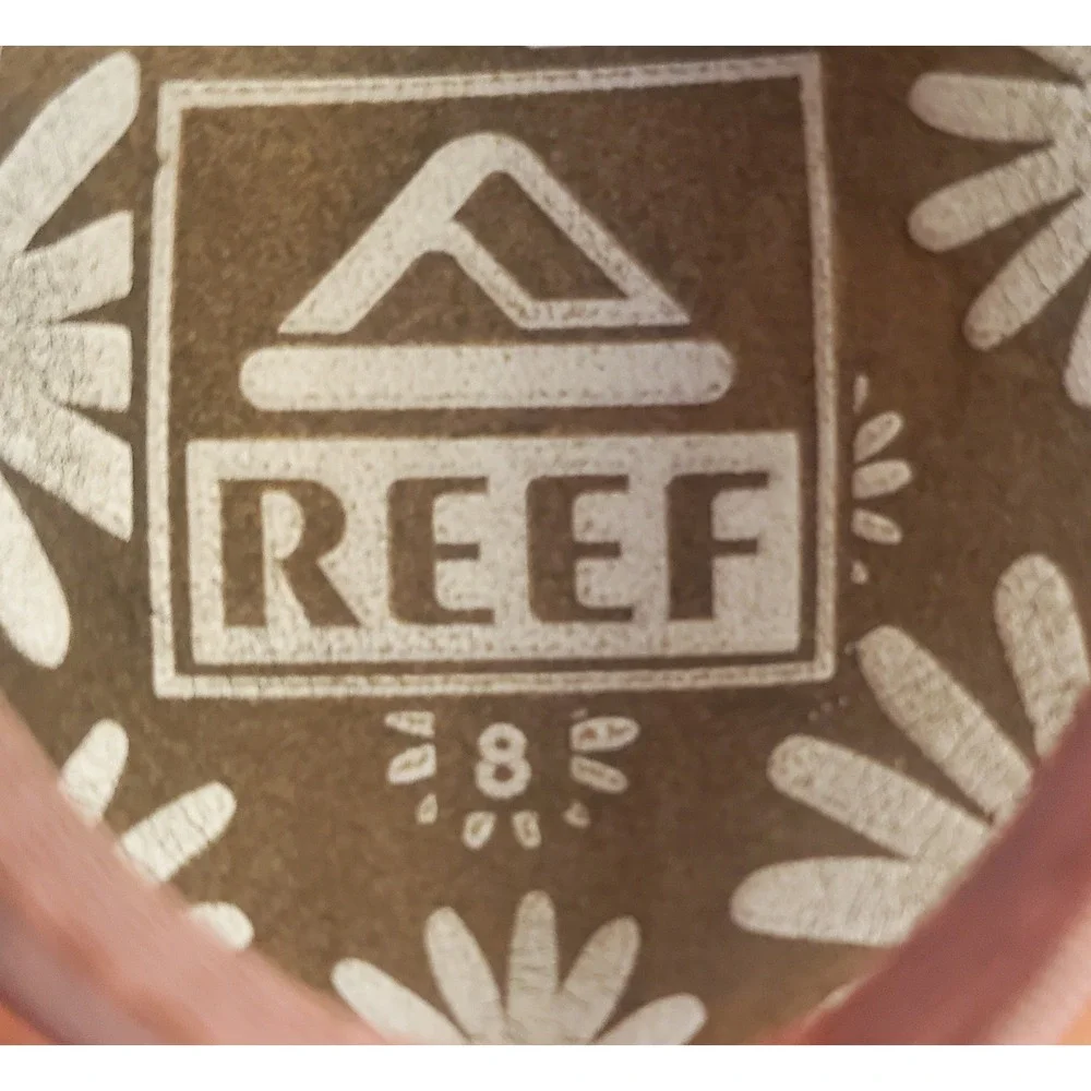 Reef Little‎ Ahi Thong Flip Flops Toddler Size 8 Floral Peach